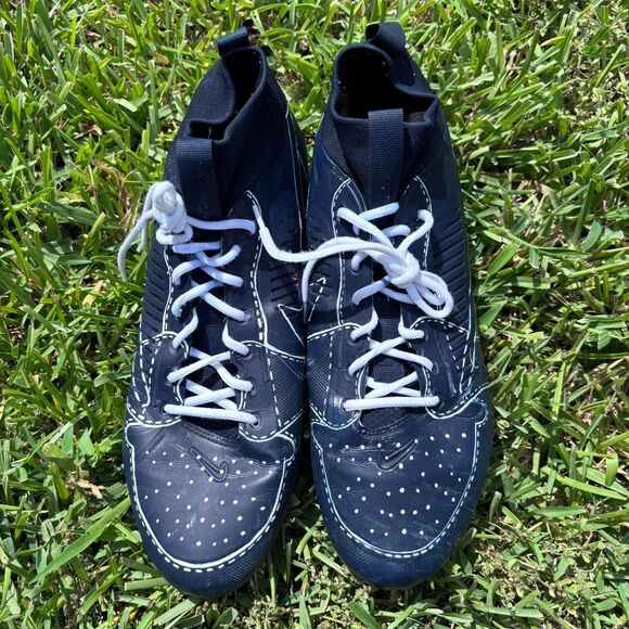 Travis-scott Men's Navy and Blue Custom football cleats - Picture 5 of 8
